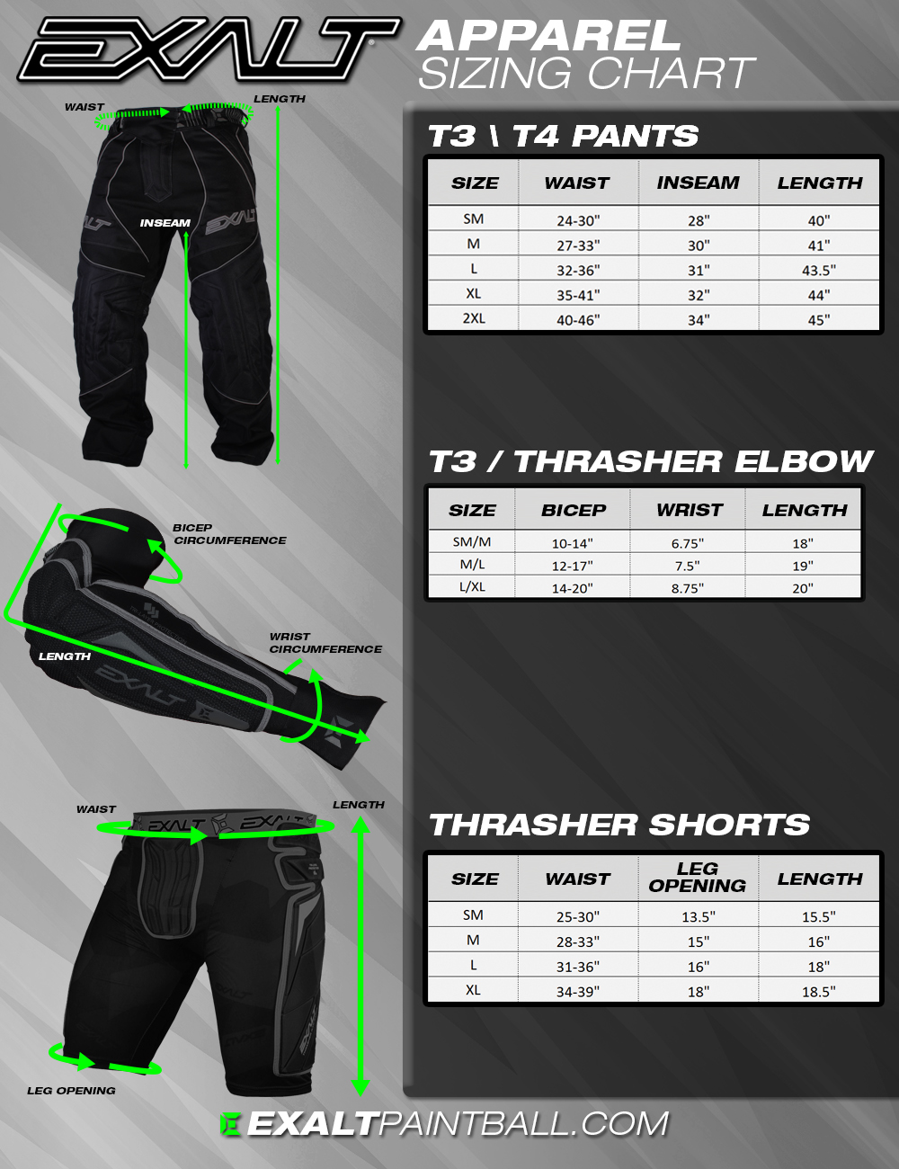 Thrasher Size Chart